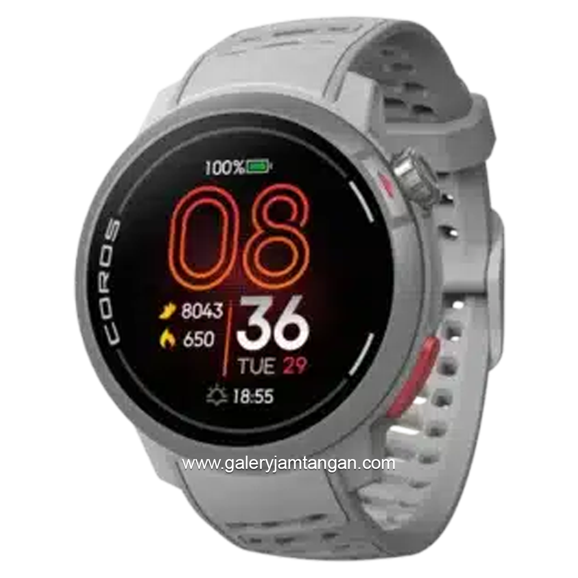 COROS PACE PRO GREY SILICONE STRAP