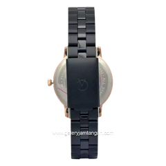 Alexandre Christie AC 1007 LDBBRBA Black Rosegold Stainless Steel Strap