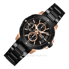 Alexandre Christie AC 6410 BF BBRBA-2 Black Dial Black Stainless Steel Strap