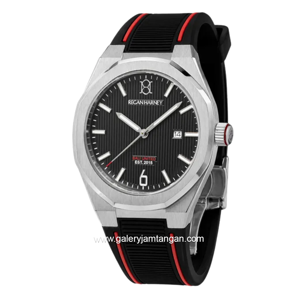 REGAN HARNEY x Bali United RH001-06L Black Dial Black Rubber Strap Limited Release