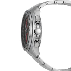SEIKO SNAB07P1 Chronograph Alarm Black Dial Stainless Steel Strap