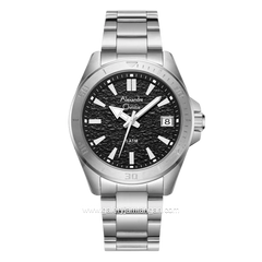 Alexandre Christie AC 6682 MDBSSBA Black Textured Dial Stainless Steel Strap