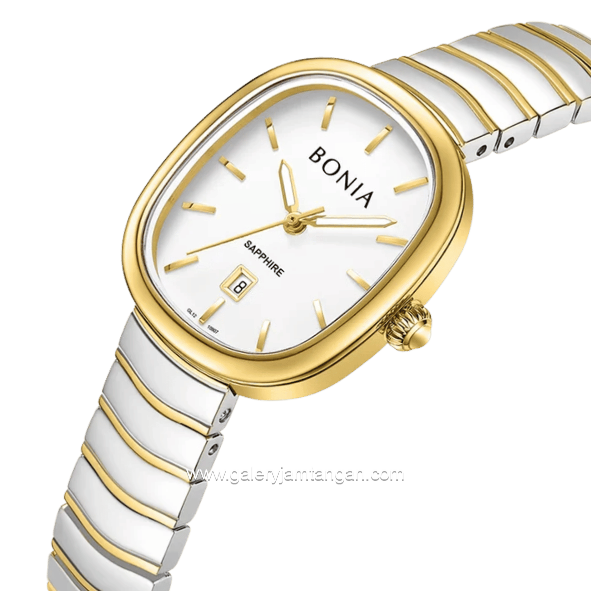 BONIA BNB10907-2112 Silver Yellow Dial White Stainless Steel Strap