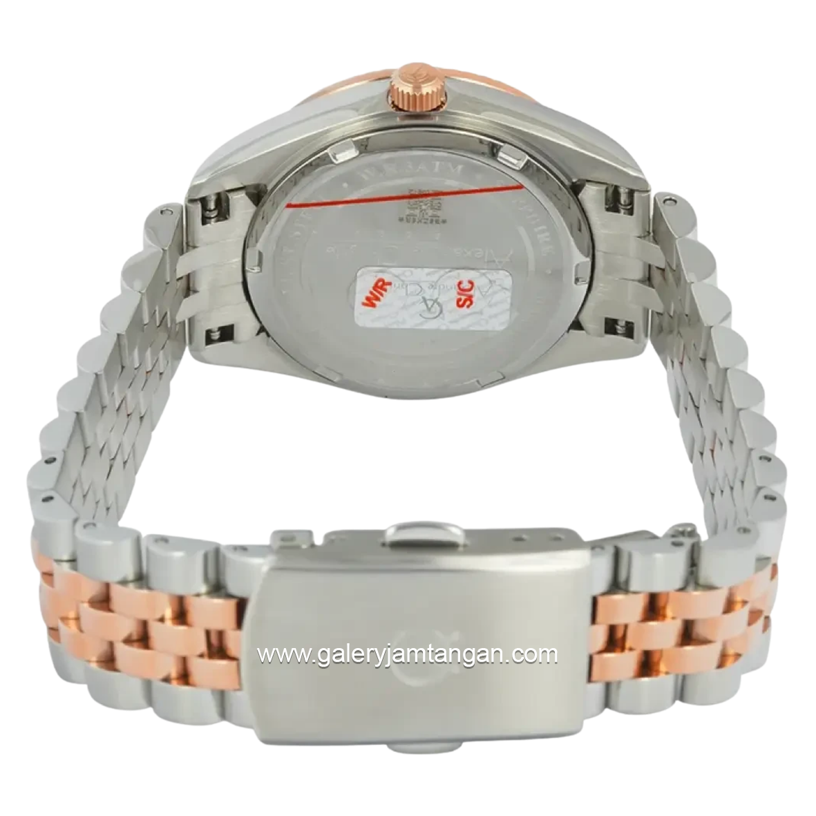 Alexandre Christie AC 5014 LEBTRGN Green Dial Dual Tone Stainless Steel Strap