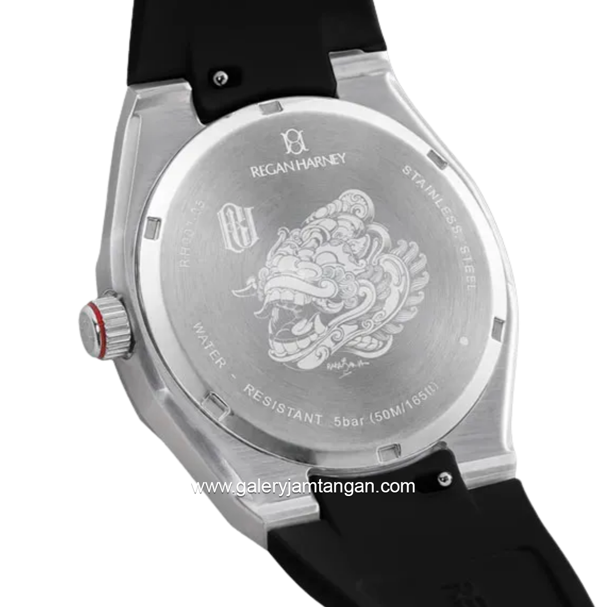 REGAN HARNEY x Bali United RH001-06L Black Dial Black Rubber Strap Limited Release