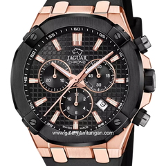JAGUAR J1015/1 Black Rosegold Chronograph Rubber Shappire Chrystal Swiss Made