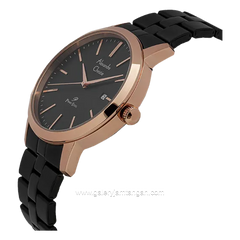 Alexandre Christie AC 1007 LDBBRBA Black Rosegold Stainless Steel Strap