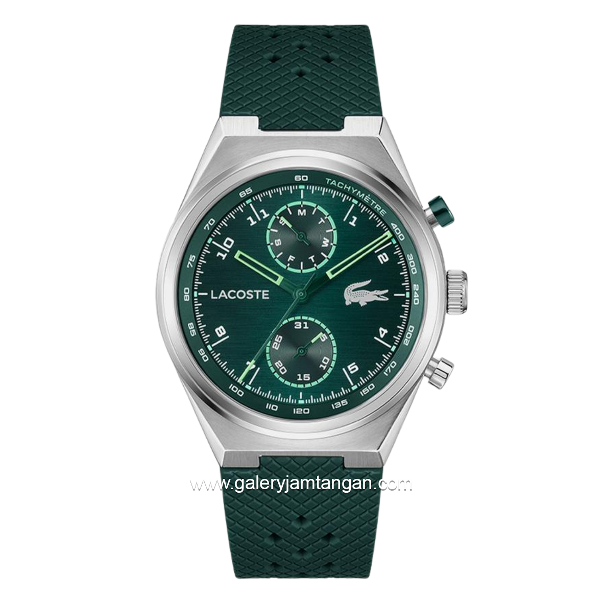 LACOSTE LINE RACER 2011497 Dial Green Rubber Strap