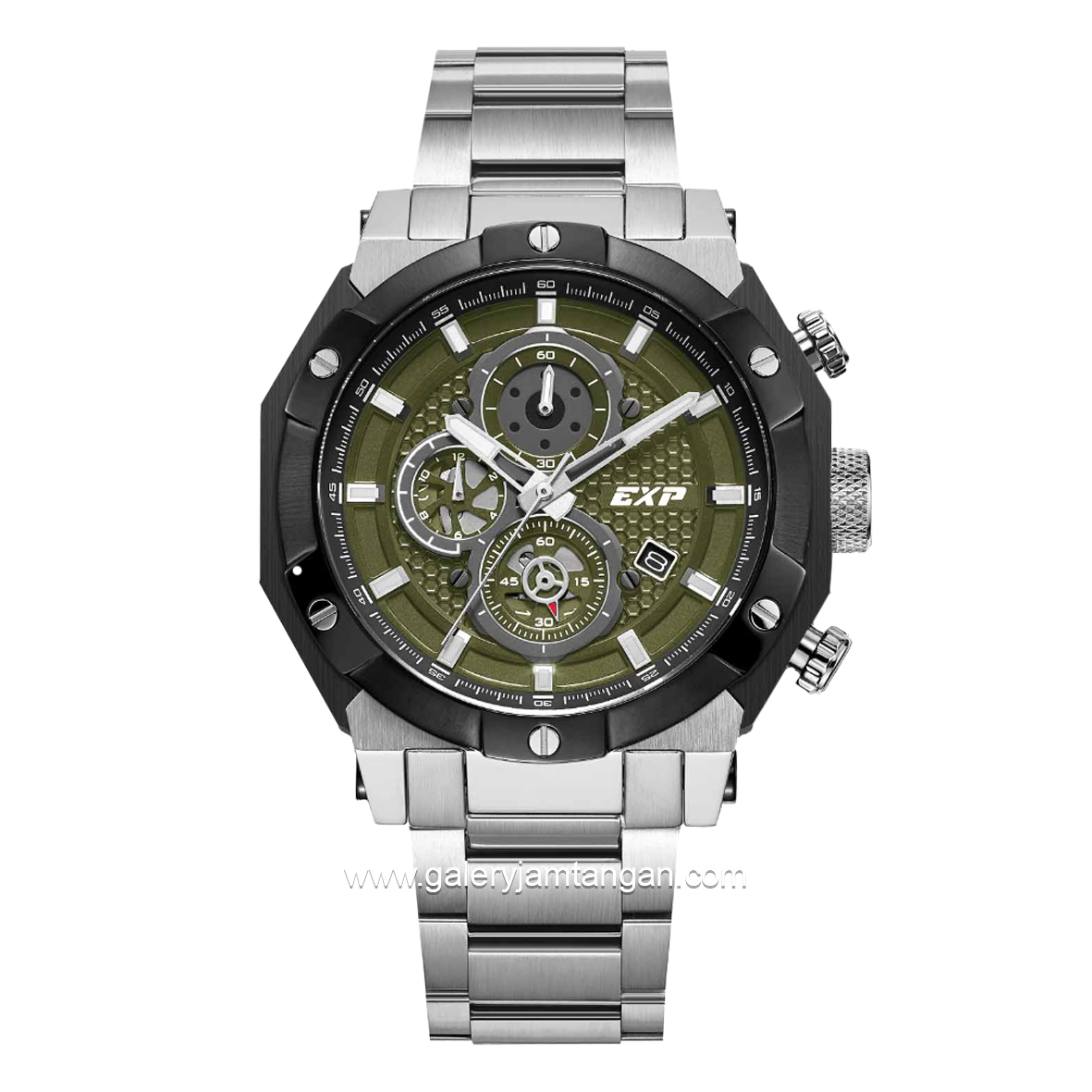 Expedition E 6385 MC Silver Dial Green Stainless Steel