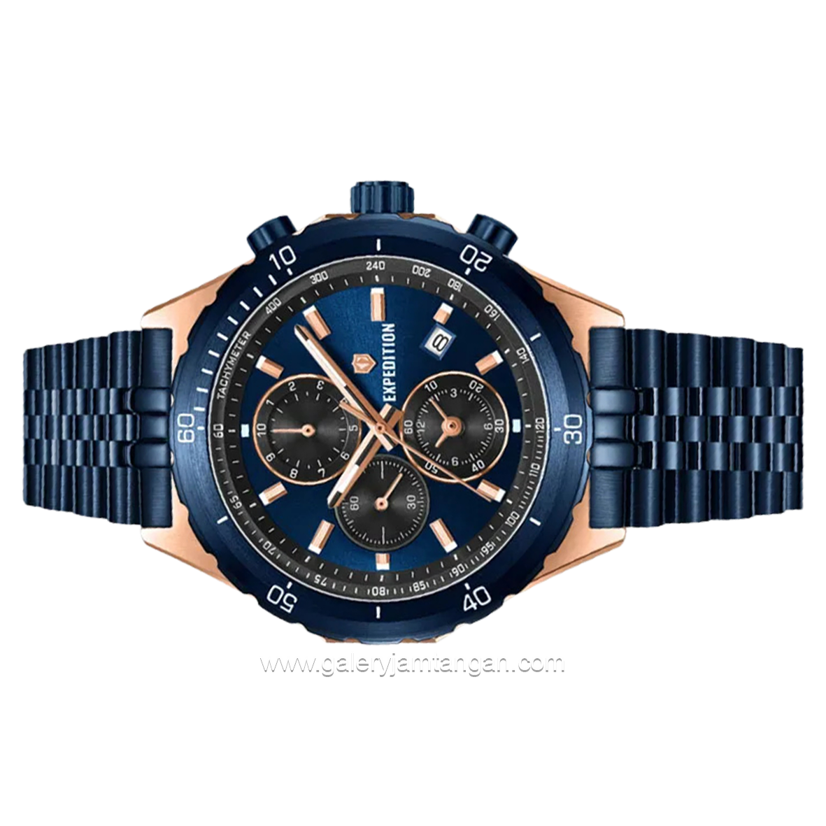Expedition E 6870 MC Blue Rosegold Stainless Steel