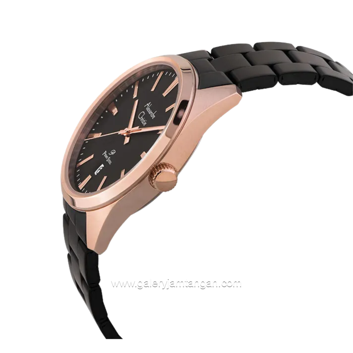 Alexandre Christie Primo Steel AC 1035 MD BBRBA Black Dial Black Stainless Steel Strap