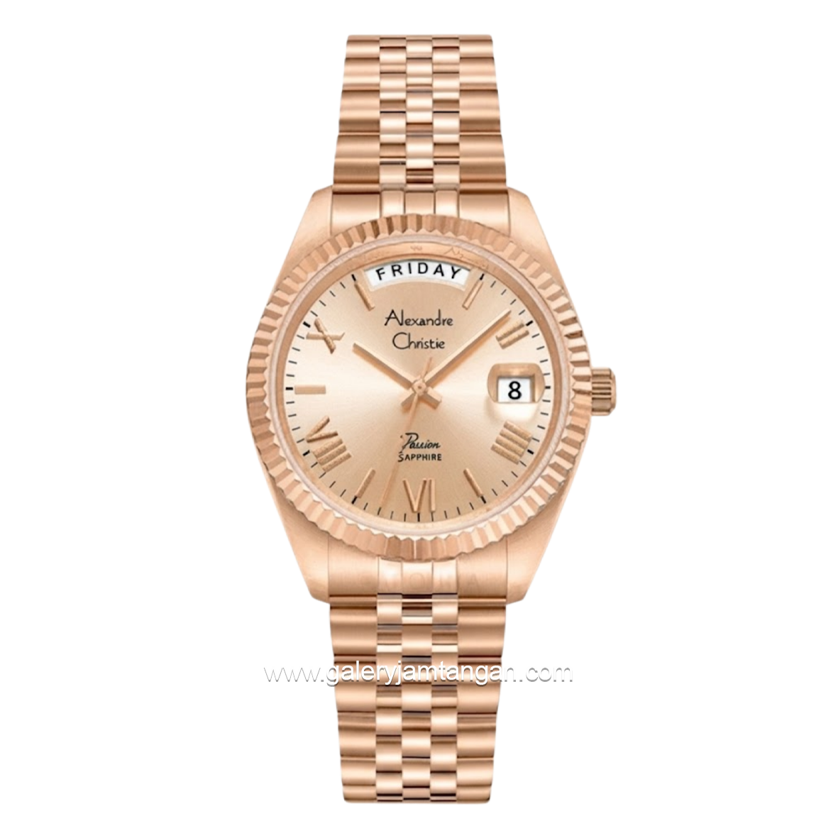 Alexandre Christie AC 5014 LEBRGLN Rose Gold Dial Rose Gold Stainless Steel Strap