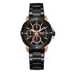 Alexandre Christie AC 6410 BF BBRBA-2 Black Dial Black Stainless Steel Strap