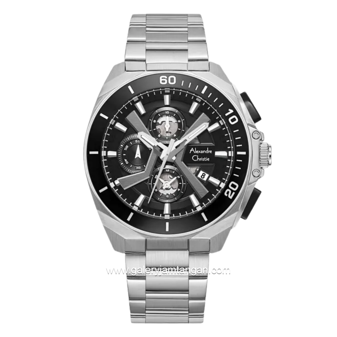 Alexandre Christie Chronograph AC F6695 MCFTBBA Stainless Steel Strap