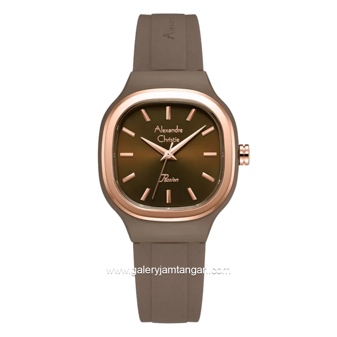 Alexandre Christie Passion AC 2B77 LH RRGBO Brown Dial Brown Rubber Strap