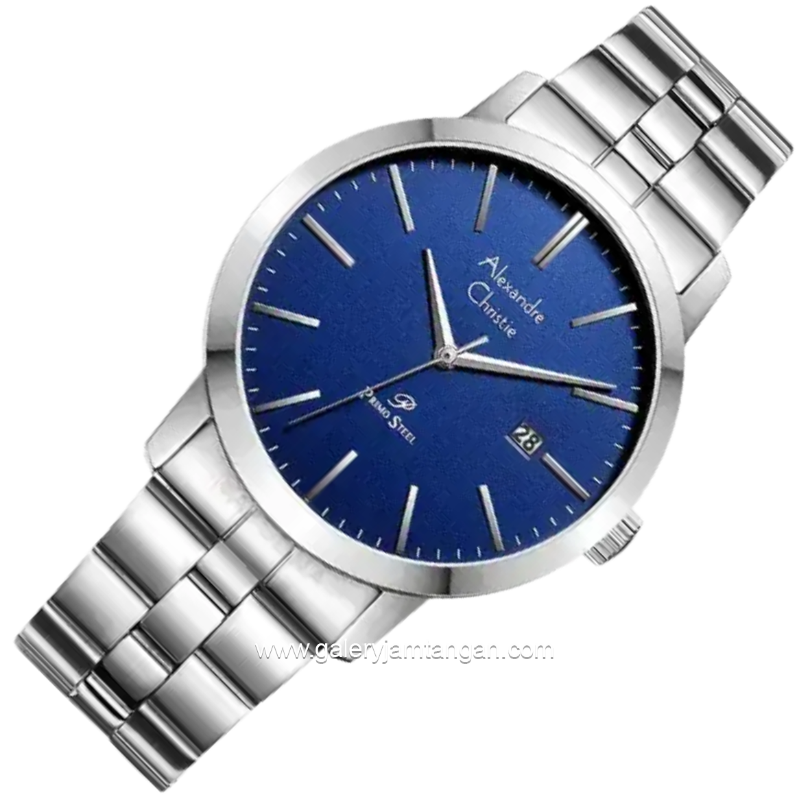Alexandre Christie Primo Steel AC 1007 MDBSSBU Silver Dial Blue Stainless Steel Strap