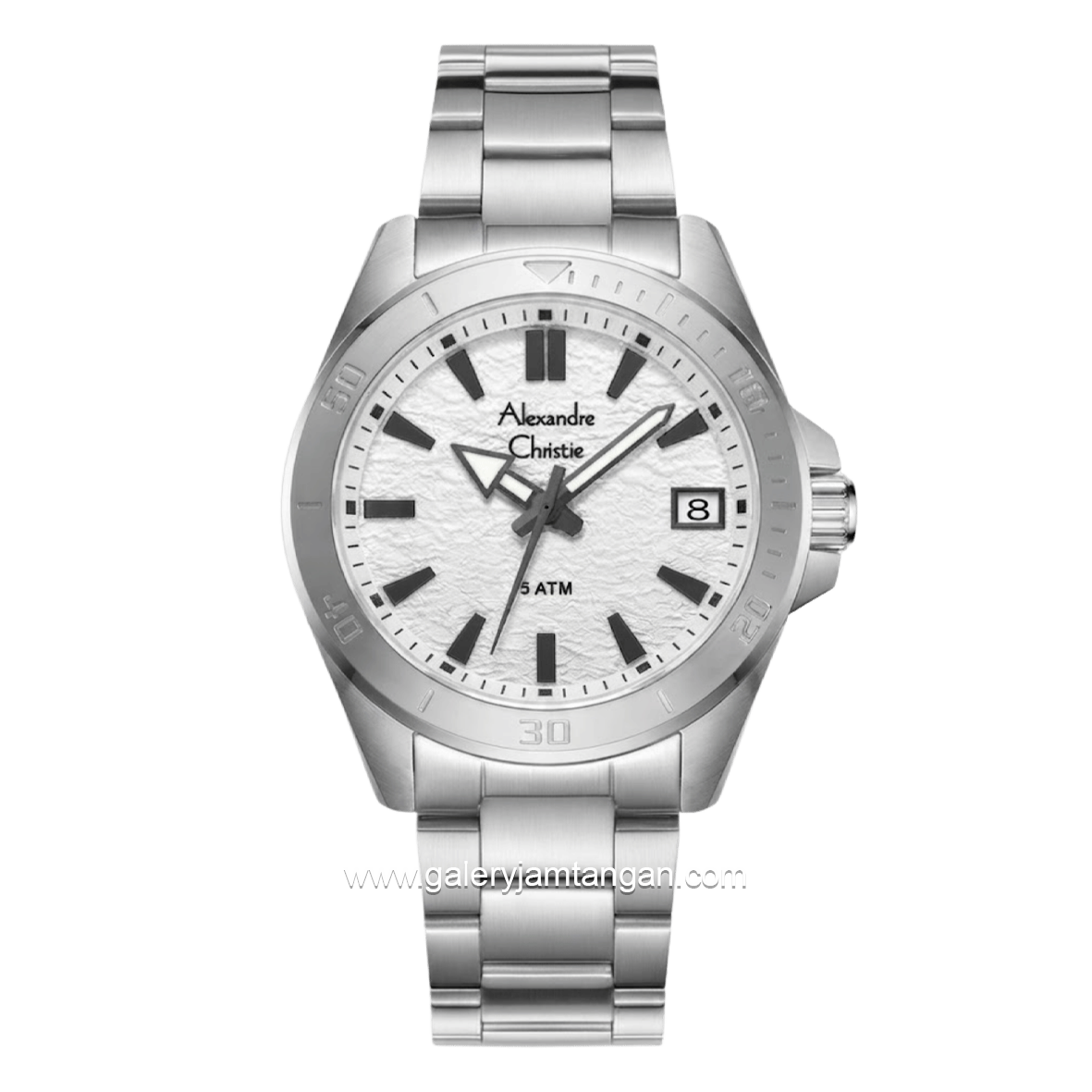 Alexandre Christie AC 6682 MDBSSSL White Dial Stainless Steel Strap