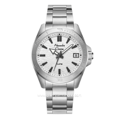 Alexandre Christie AC 6682 MDBSSSL White Dial Stainless Steel Strap