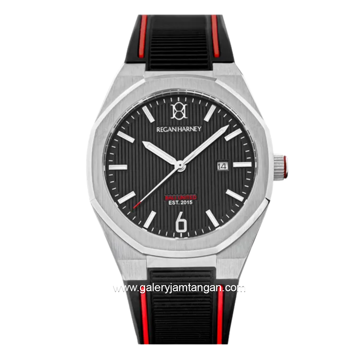REGAN HARNEY x Bali United RH001-06L Black Dial Black Rubber Strap Limited Release