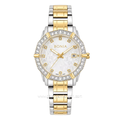 BONIA ROSSO BNR10988-2117S Combi Silver Gold Stainless Steel Strap