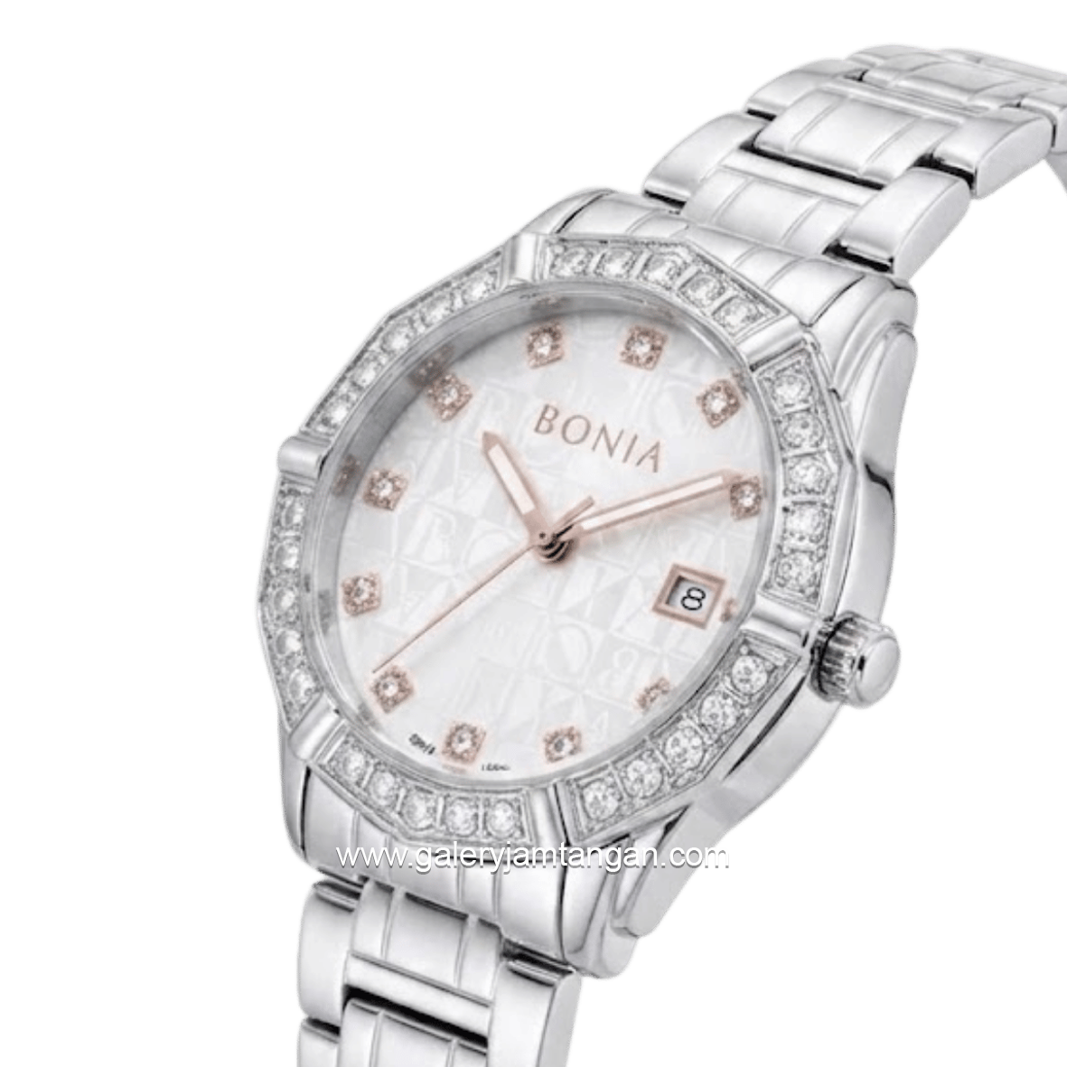 BONIA ROSSO BNR10988-2317S Silver Dial White Stainless Steel Strap