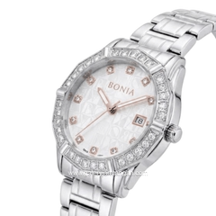 BONIA ROSSO BNR10988-2317S Silver Dial White Stainless Steel Strap