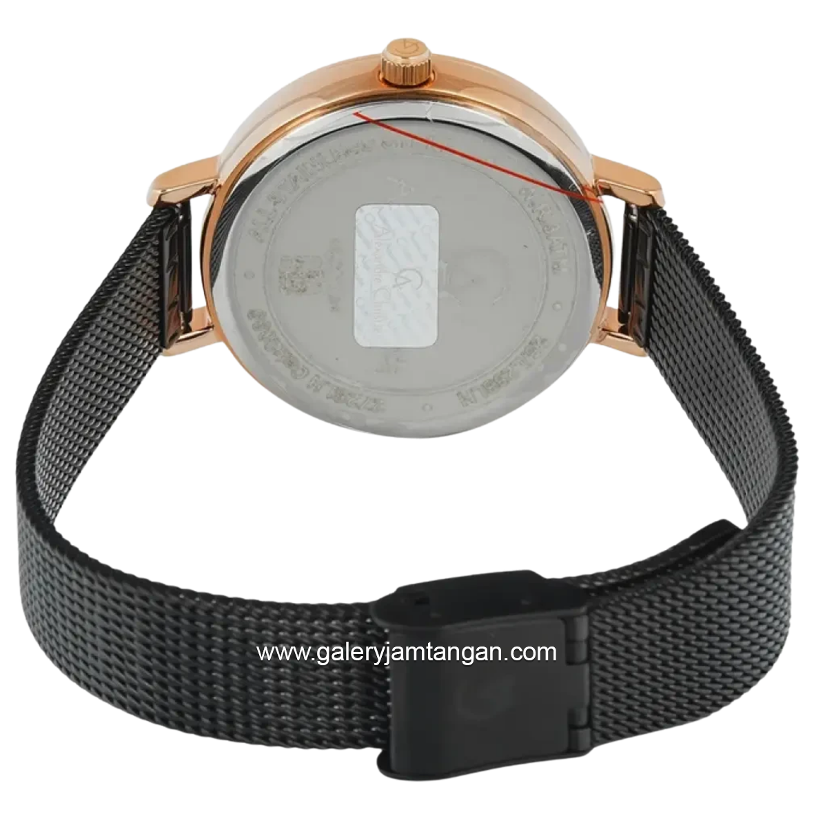 Alexandre Christie Passion AC 2728 LH BBRBA Black Motif Dial Black Stainless Steel Strap