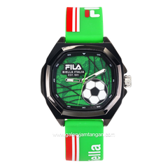 FILA BIELLA ITALIA 38-6808-001 Green Red Rubber Strap