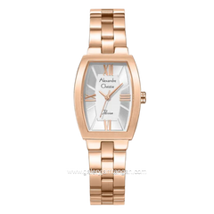 Alexandre Christie Passion AC 2B59 LH Silver Dial Rose Gold Stainless Steel Strap