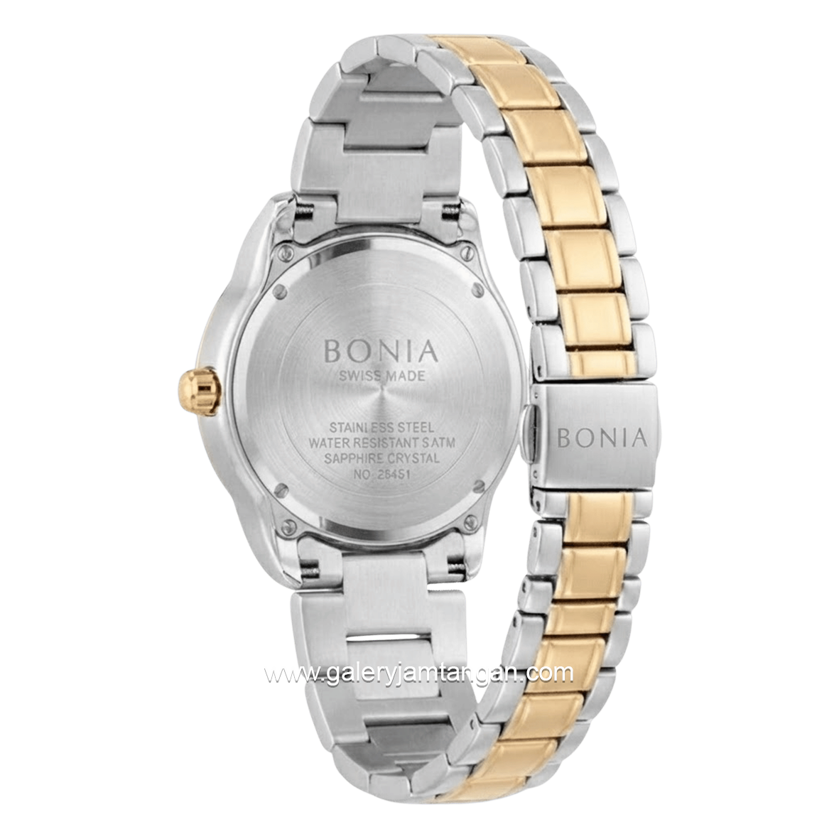 BONIA ROSSO BNR10988-2617S Silver Combi Rose Gold Dial White Stainless Steel Strap