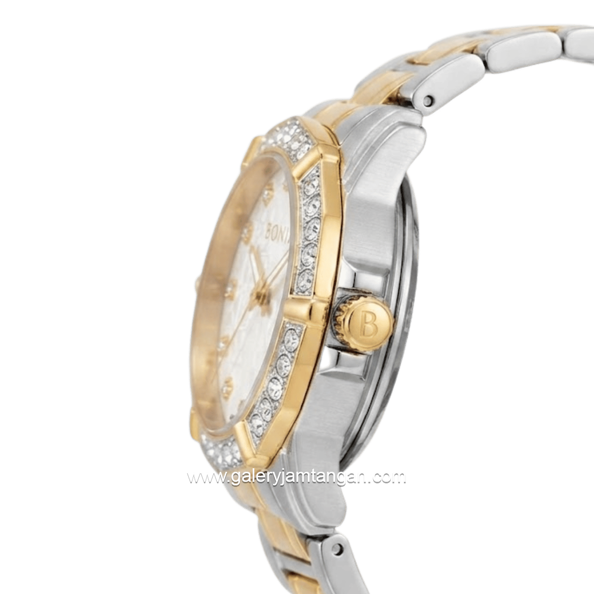 BONIA ROSSO BNR10988-2117S Combi Silver Gold Stainless Steel Strap