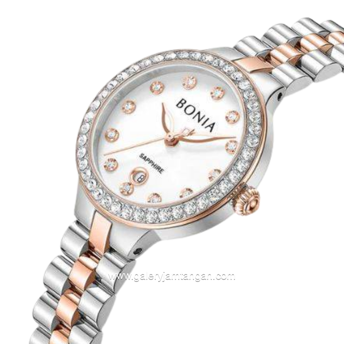 BONIA BNB10909-2617S Silver Combi Gold Dial White Stainless Steel Strap