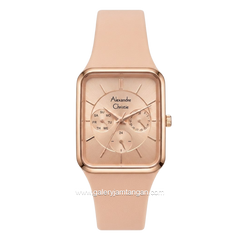 Alexandre Christie AC 2744 BF PEACH ROSE Multifunction Rubber Strap