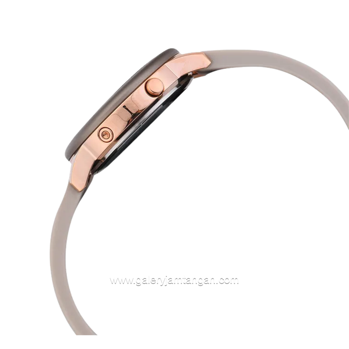 Alexandre Christie AC 9393 LH Cream Rosegold Rubber Strap