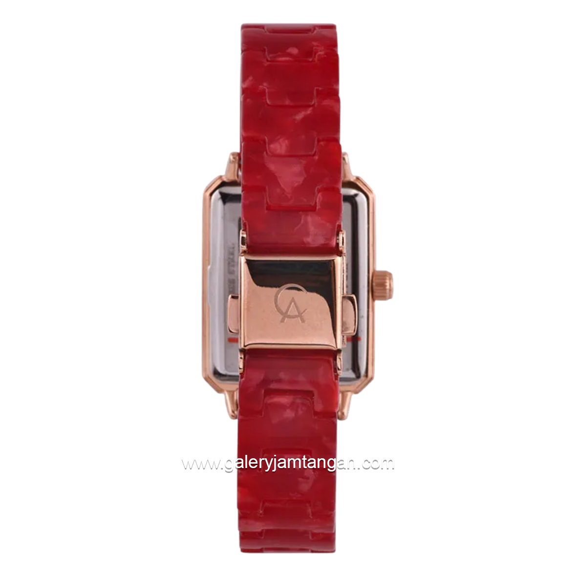 Alexandre Christie Passion AC 2B75 LD BRGRE Red Dial Red Acetate Strap