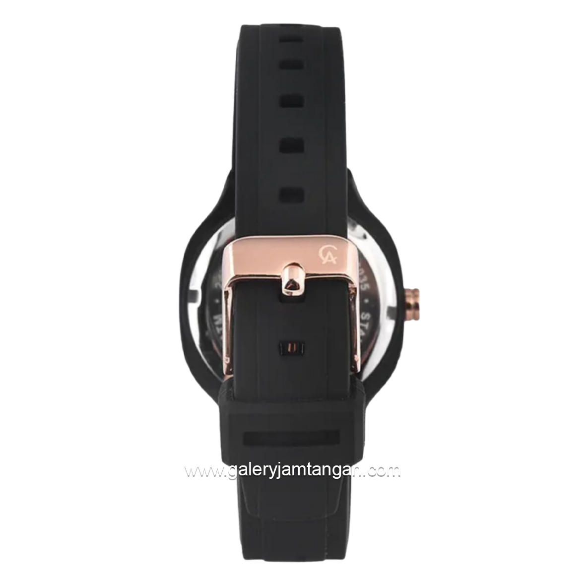 Alexandre Christie Passion AC 2B77 LH RRGBA Black Dial Black Rubber Strap