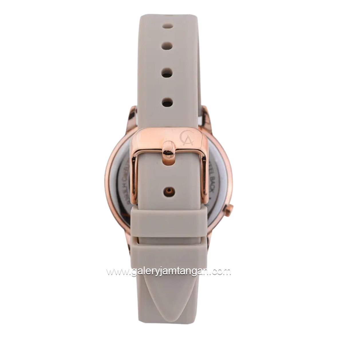 Alexandre Christie AC 9393 LH Cream Rosegold Rubber Strap