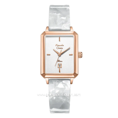 Alexandre Christie Passion AC 2B75 LD BRGSL Silver Dial Silver Acetate Strap