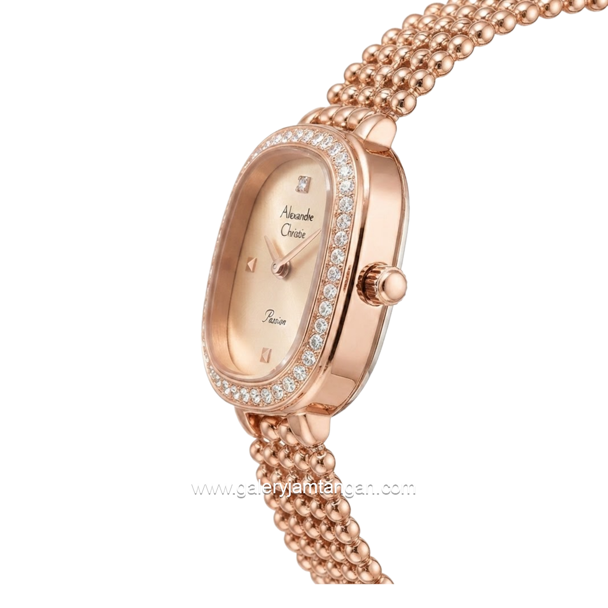 Alexandre Christie Passion AC 2C12 LH BRGLN Rose Gold Dial Rose Gold Stainless Steel Strap