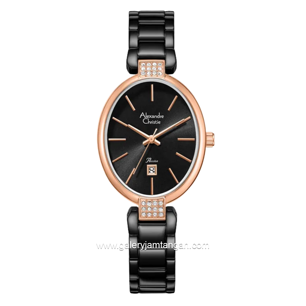 Alexandre Christie Passion AC 2C21 LDBBRBA Black Dial Black Stainless Steel Strap