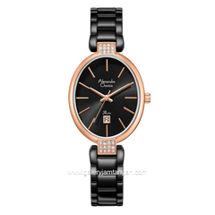 Alexandre Christie Passion AC 2C21 LDBBRBA Black Dial Black Stainless Steel Strap