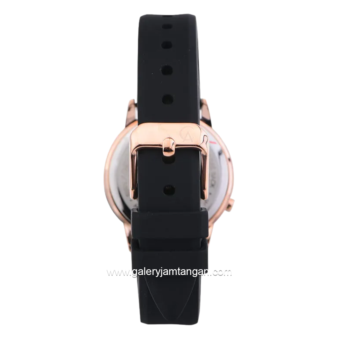 Alexandre Christie AC 9393 LHRRGBA Black Rosegold Rubber Strap