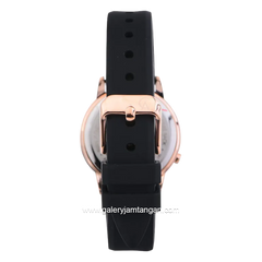 Alexandre Christie AC 9393 LHRRGBA Black Rosegold Rubber Strap