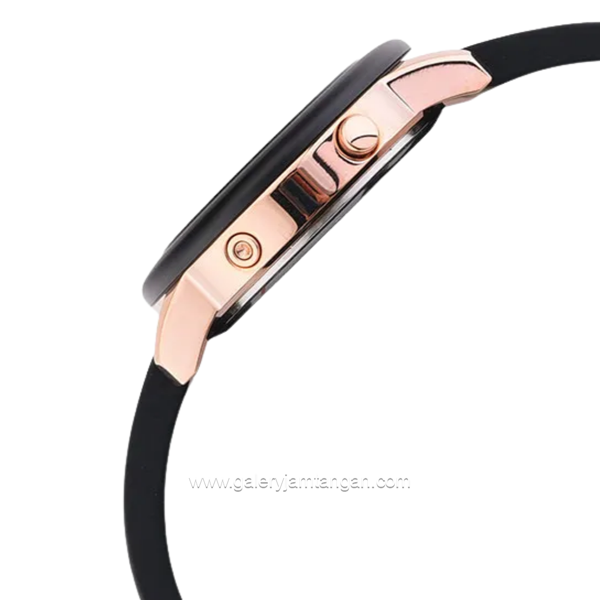 Alexandre Christie AC 9393 LHRRGBA Black Rosegold Rubber Strap