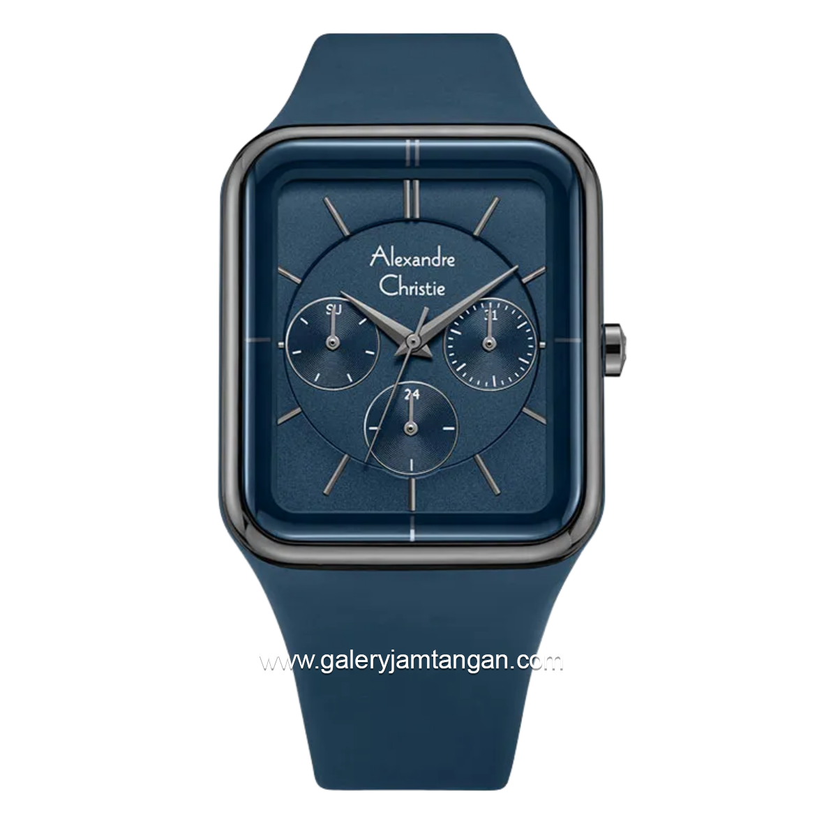 Alexandre Christie AC 2744 BF Navy Multifunction Rubber Strap