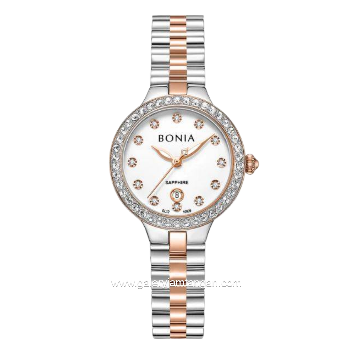 BONIA BNB10909-2617S Silver Combi Gold Dial White Stainless Steel Strap