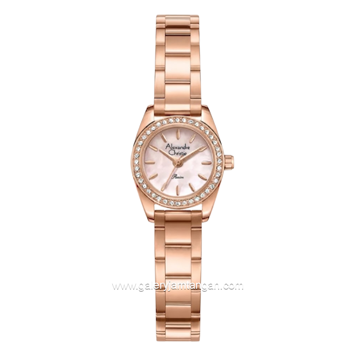 Alexandre Christie Passion AC 2C17 LHFRGMD Pink Dial Rose Gold Stainless Steel Strap