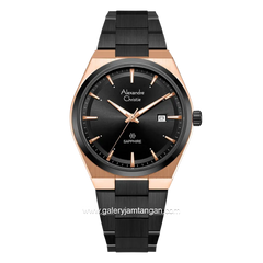 Alexandre Christie AC 8697 MDBBRBA Sapphire Black Dial Black Stainless Steel Strap