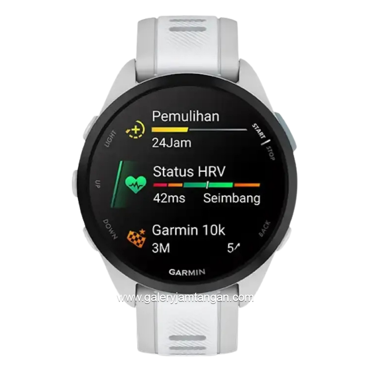 GARMIN Forerunner 165 Non Music Digital White Silicone Strap