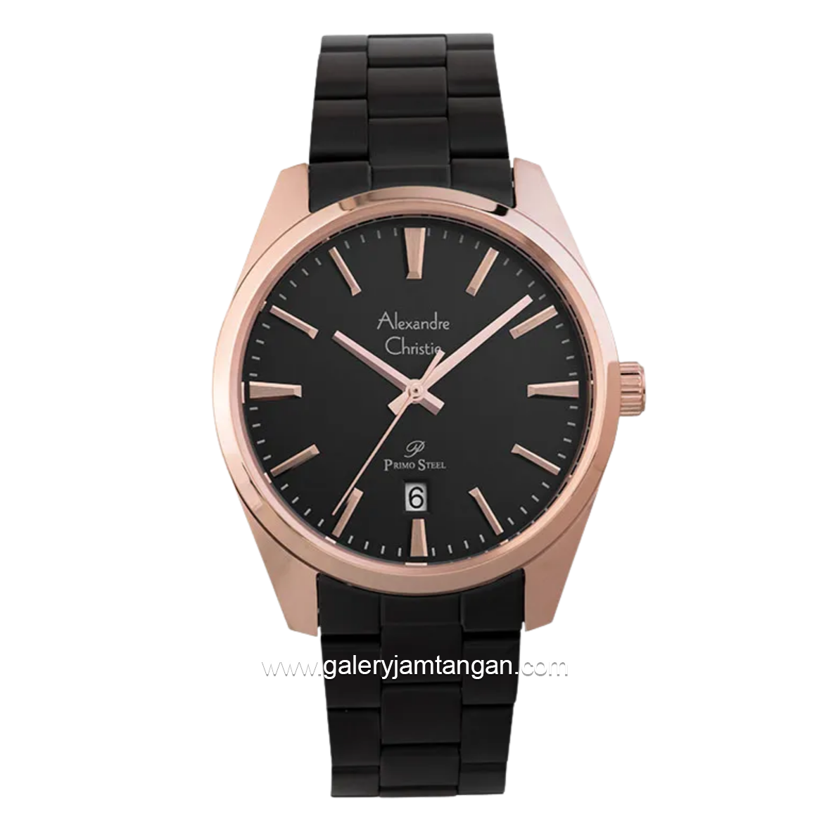 Alexandre Christie Primo Steel AC 1035 MD BBRBA Black Dial Black Stainless Steel Strap